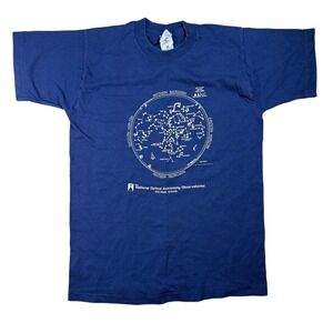 Fruit of the Loom Kitt Peak Observatory T Shirt Mens M Blue single Vintage Space